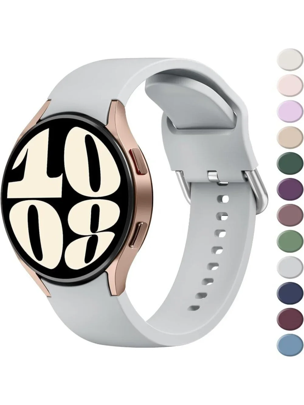 Unisex Gray Analog Soft Silicone Replacement Strap Samsung Galaxy Classic Watch